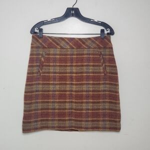 Talbots Brown Plaid Skirt